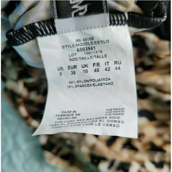 Miraclesuit Sz 8 Women's Leopard Print Swimsuit Top Separates Swimming Beach - Picture 10 of 10
